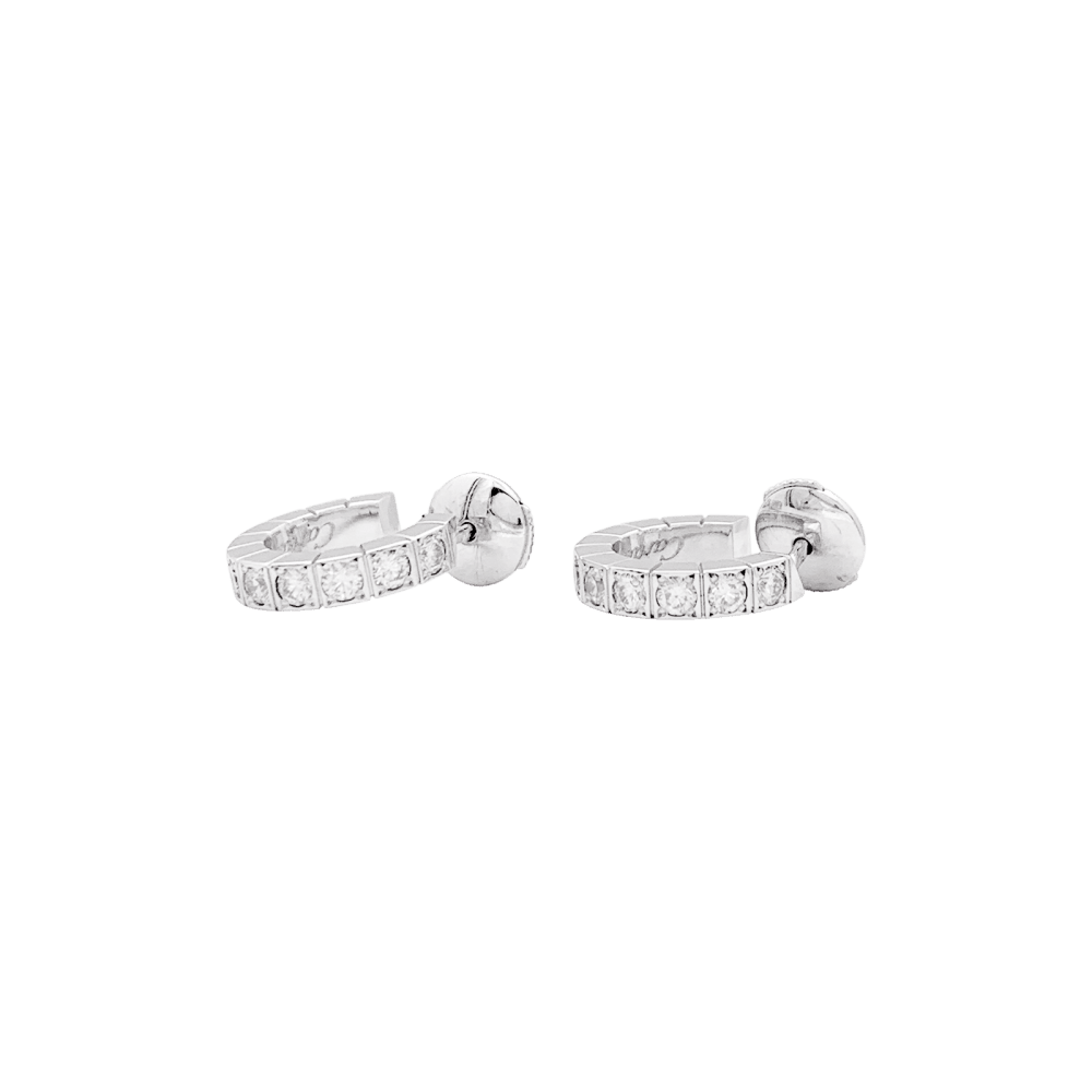 Earrings Cartier, "Lanière", white gold and diamonds. Small model.