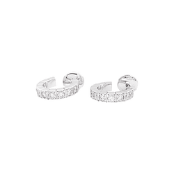 Earrings Cartier, "Lanière", white gold and diamonds. Small model.