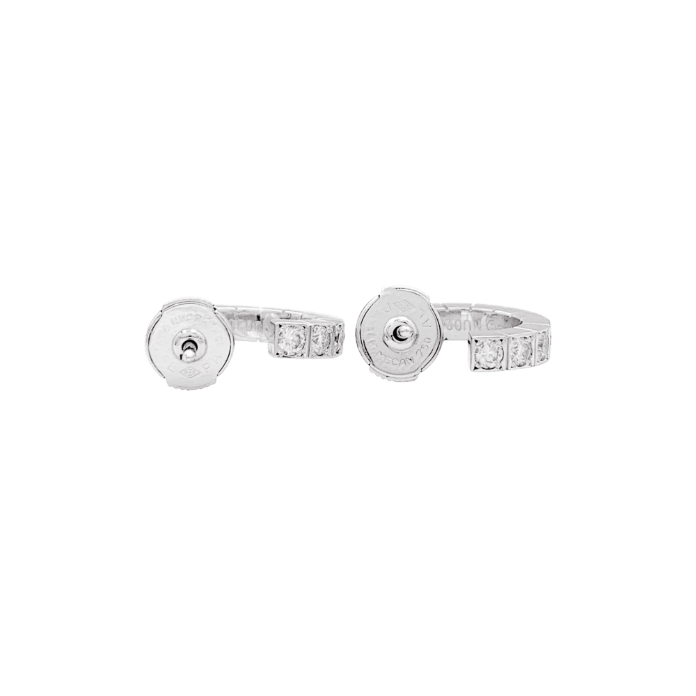 Earrings Cartier, "Lanière", white gold and diamonds. Small model.
