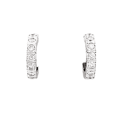 Earrings Cartier, "Lanière", white gold and diamonds. Small model.