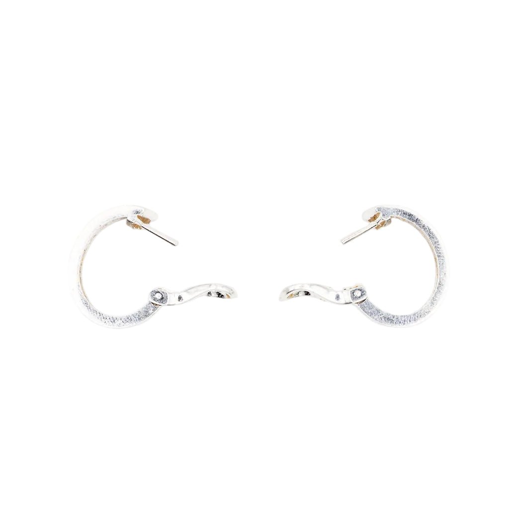 Boucles d'oreilles Créoles CARTIER "Love" en or blanc et diamants - Castafiore