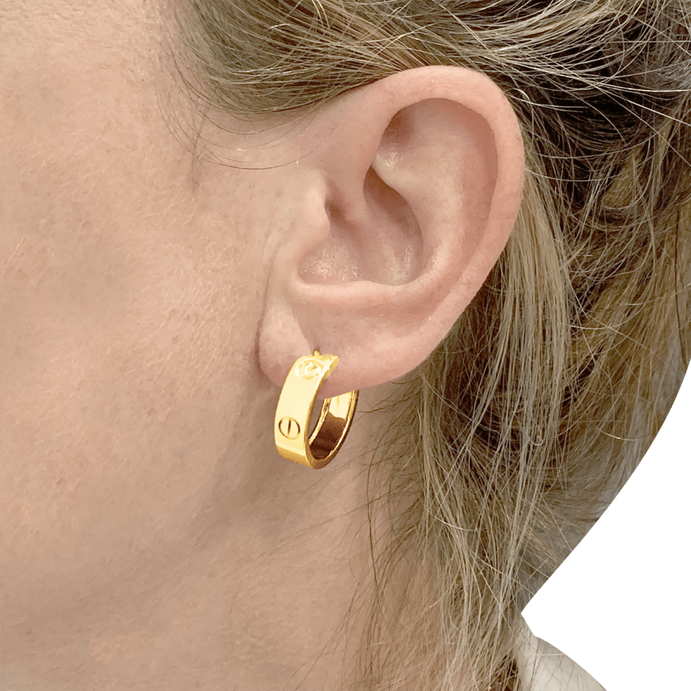 Earrings Cartier, "Love", classic model yellow gold.