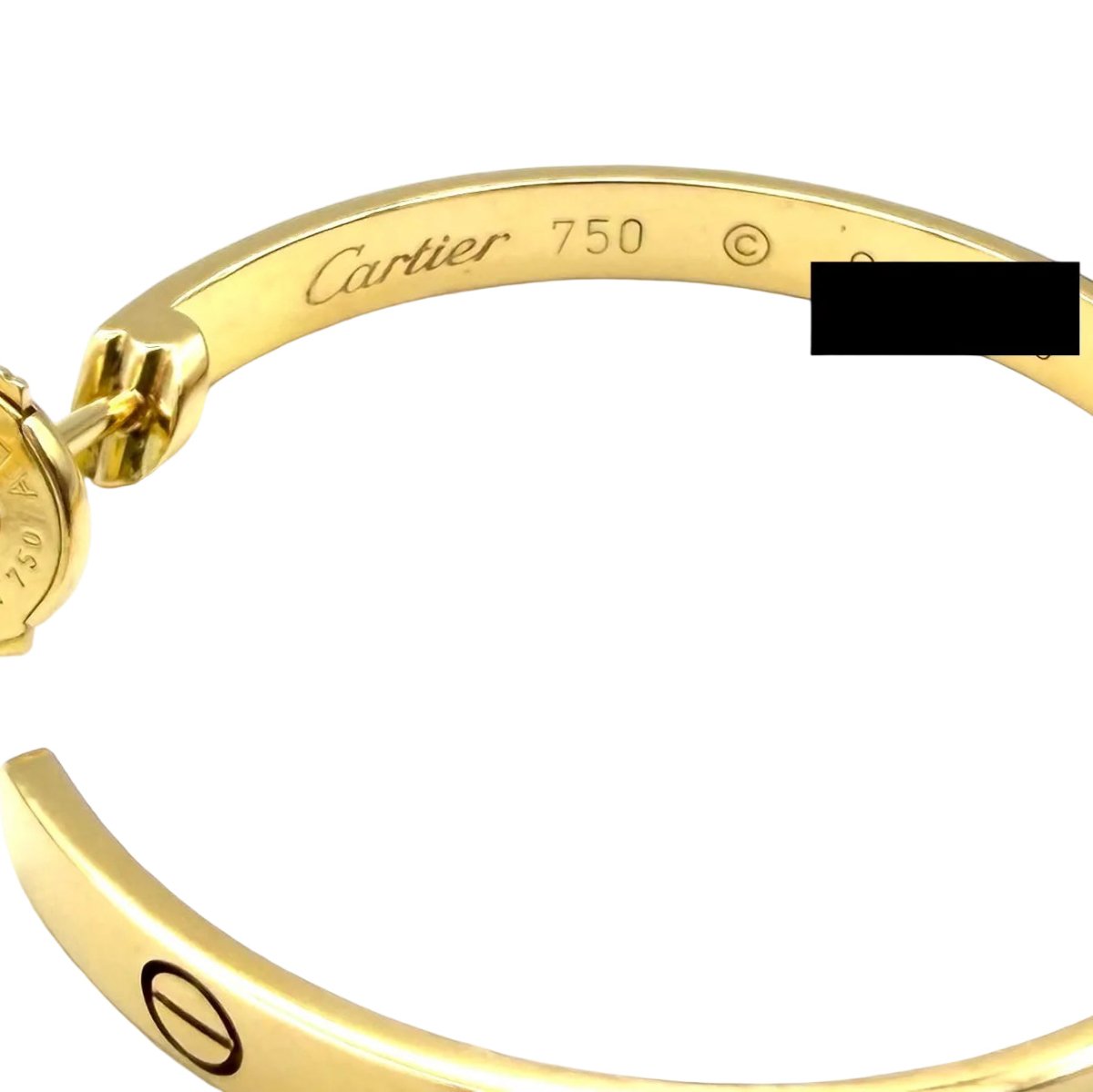Boucles d'oreilles Créoles CARTIER "Love" en or jaune - Castafiore