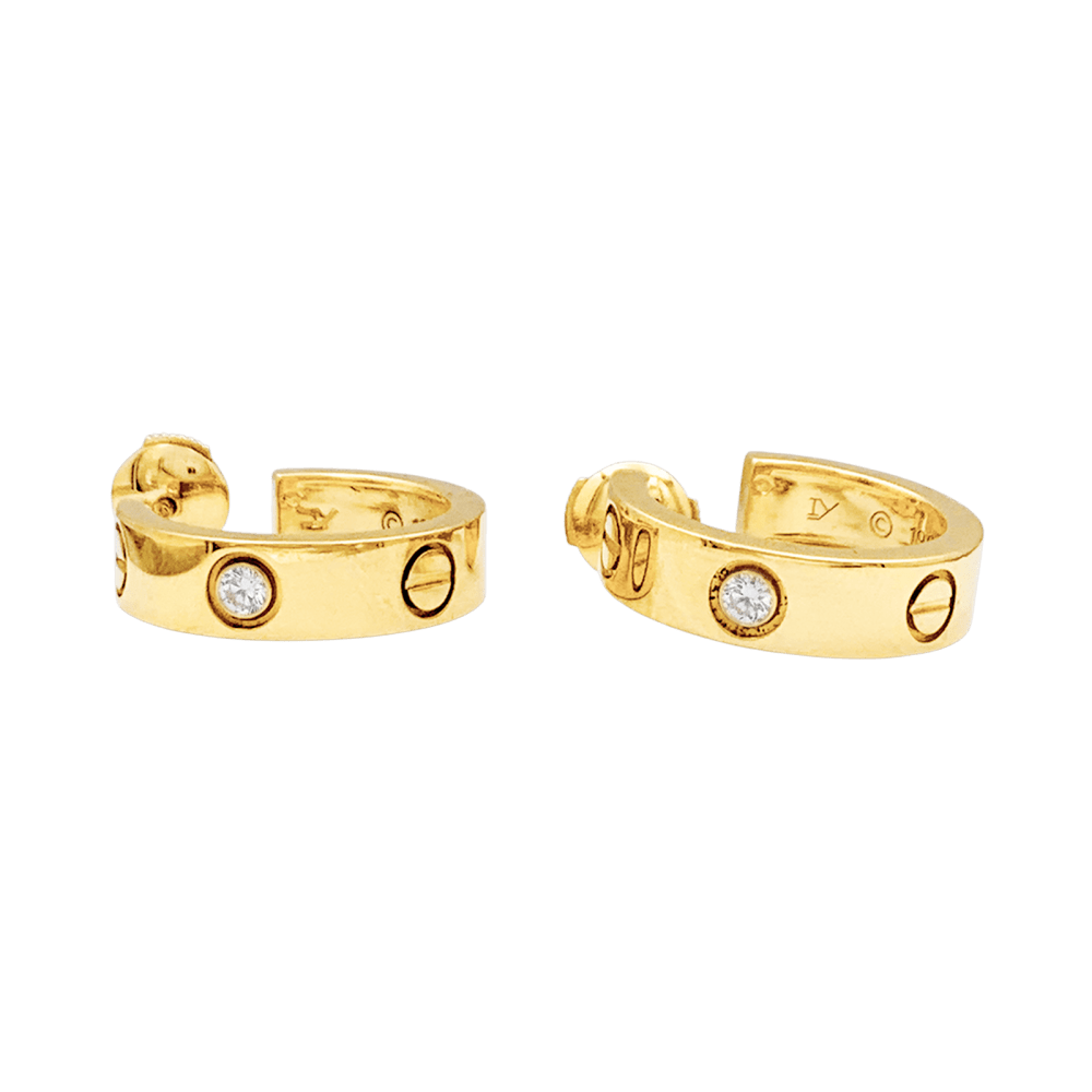 Earrings Cartier, "Love", yellow gold and diamonds.