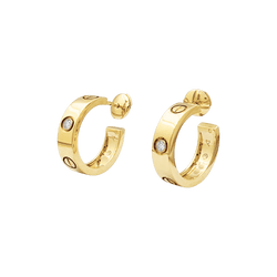 Earrings Cartier, "Love", yellow gold and diamonds.