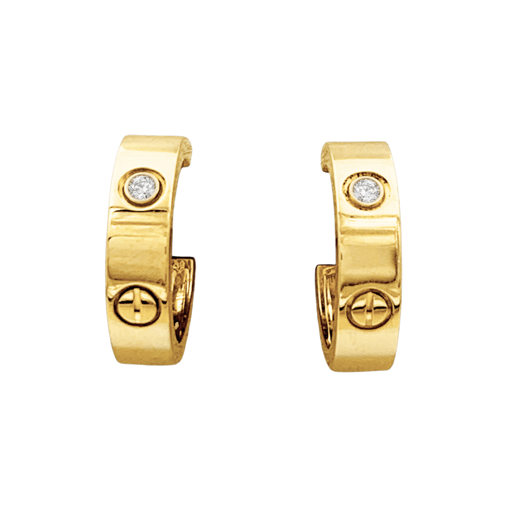 Earrings Cartier, "Love", yellow gold and diamonds.