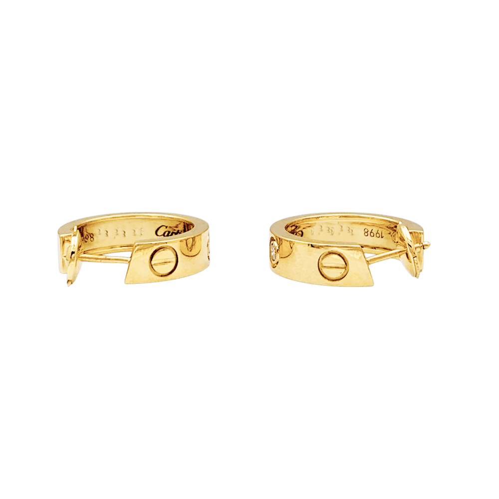 Earrings Cartier, "Love", yellow gold and diamonds.