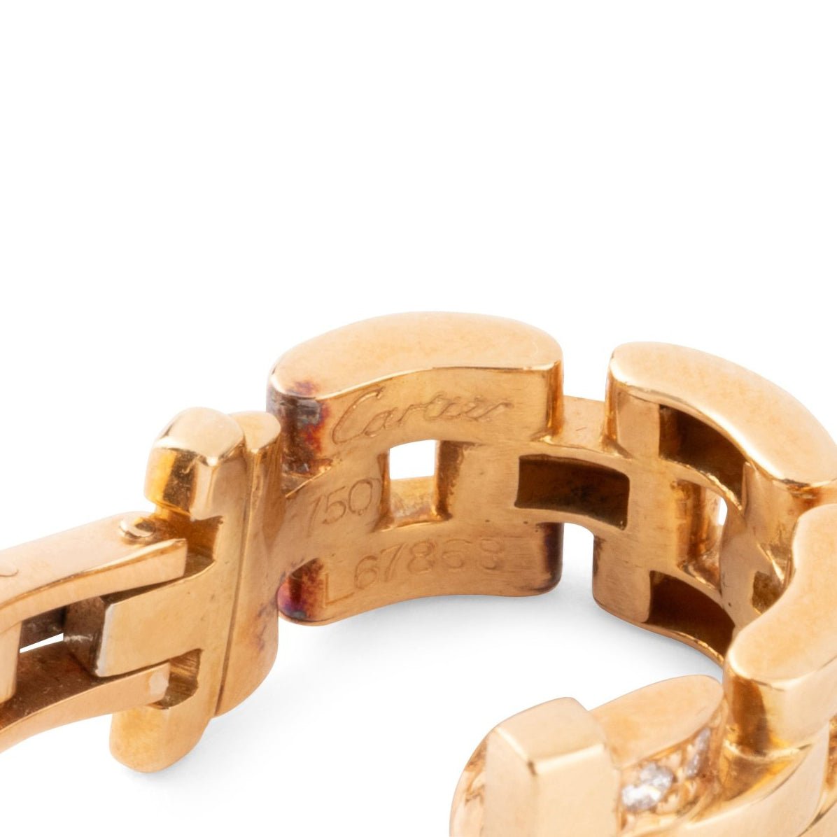 Boucles d'oreilles Créoles CARTIER "Panthère" en or jaune et diamants - Castafiore