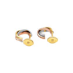 Earrings Cartier, "Trinity", 3 golds, diamonds.