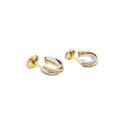 Earrings Cartier, "Trinity", 3 golds, diamonds.