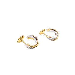 Earrings Cartier, "Trinity", 3 golds, diamonds.