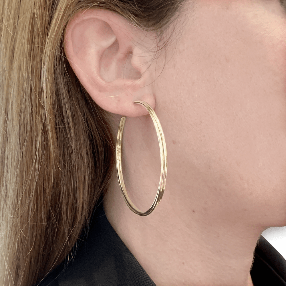 Earrings Cartier, "Trinity", three golds. Large model.