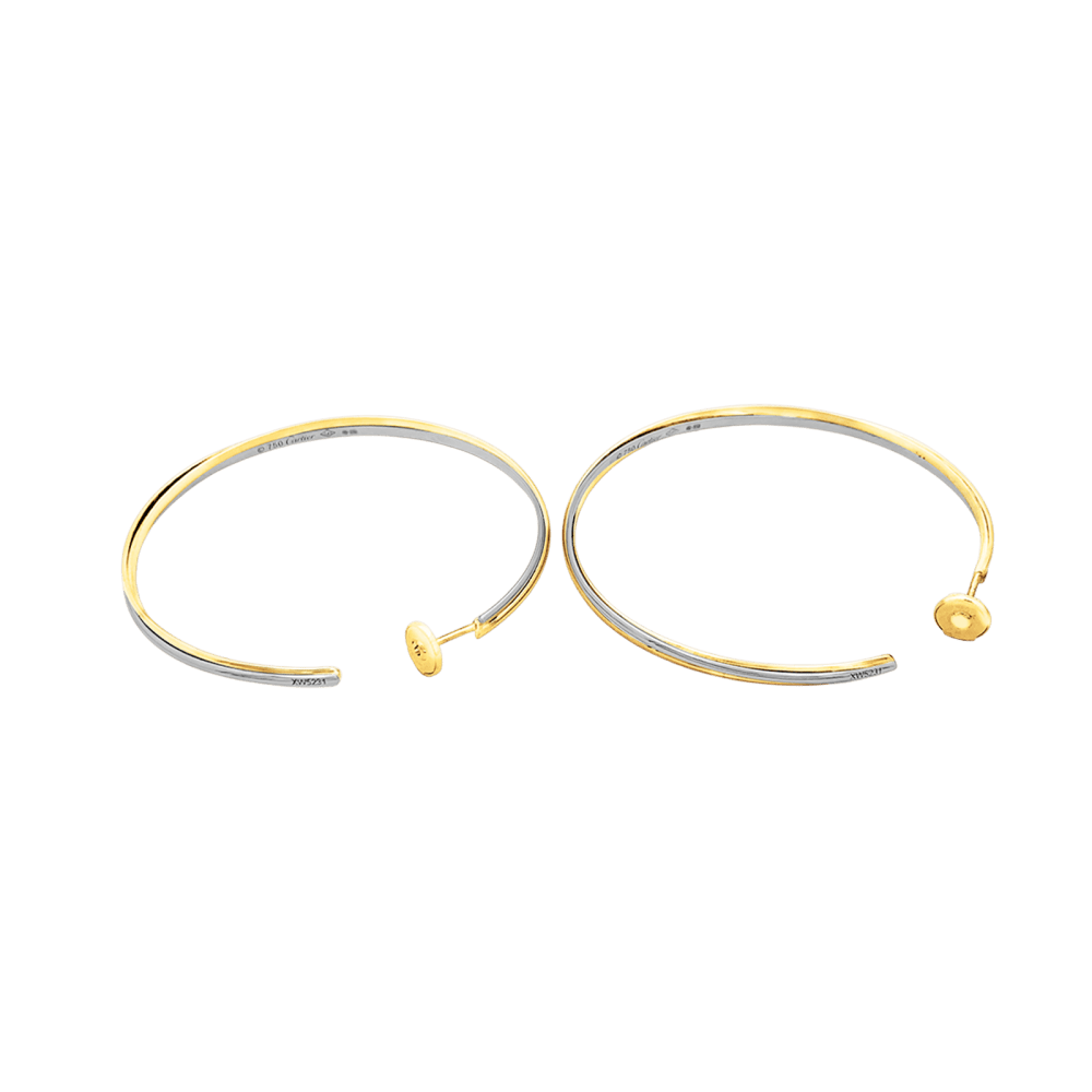 Earrings Cartier, "Trinity", three golds. Large model.