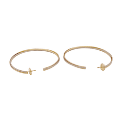 Boucles d'oreilles Créoles CARTIER "Trinity" en or jaune, or blanc et or rose - Castafiore