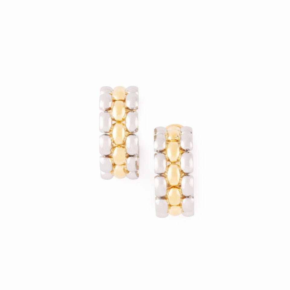 Boucles d'oreilles Créoles CHOPARD en or jaune et or blanc - Castafiore