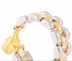 Boucles d'oreilles Créoles CHOPARD en or jaune et or blanc - Castafiore