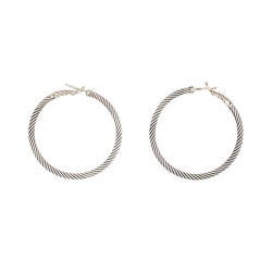 Boucles d'oreilles Créoles DAVID YURMAN en argent - Castafiore