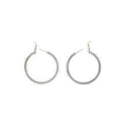 Boucles d'oreilles Créoles DAVID YURMAN en argent - Castafiore