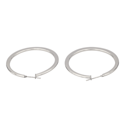 Boucles d'oreilles Créoles en or blanc - Castafiore