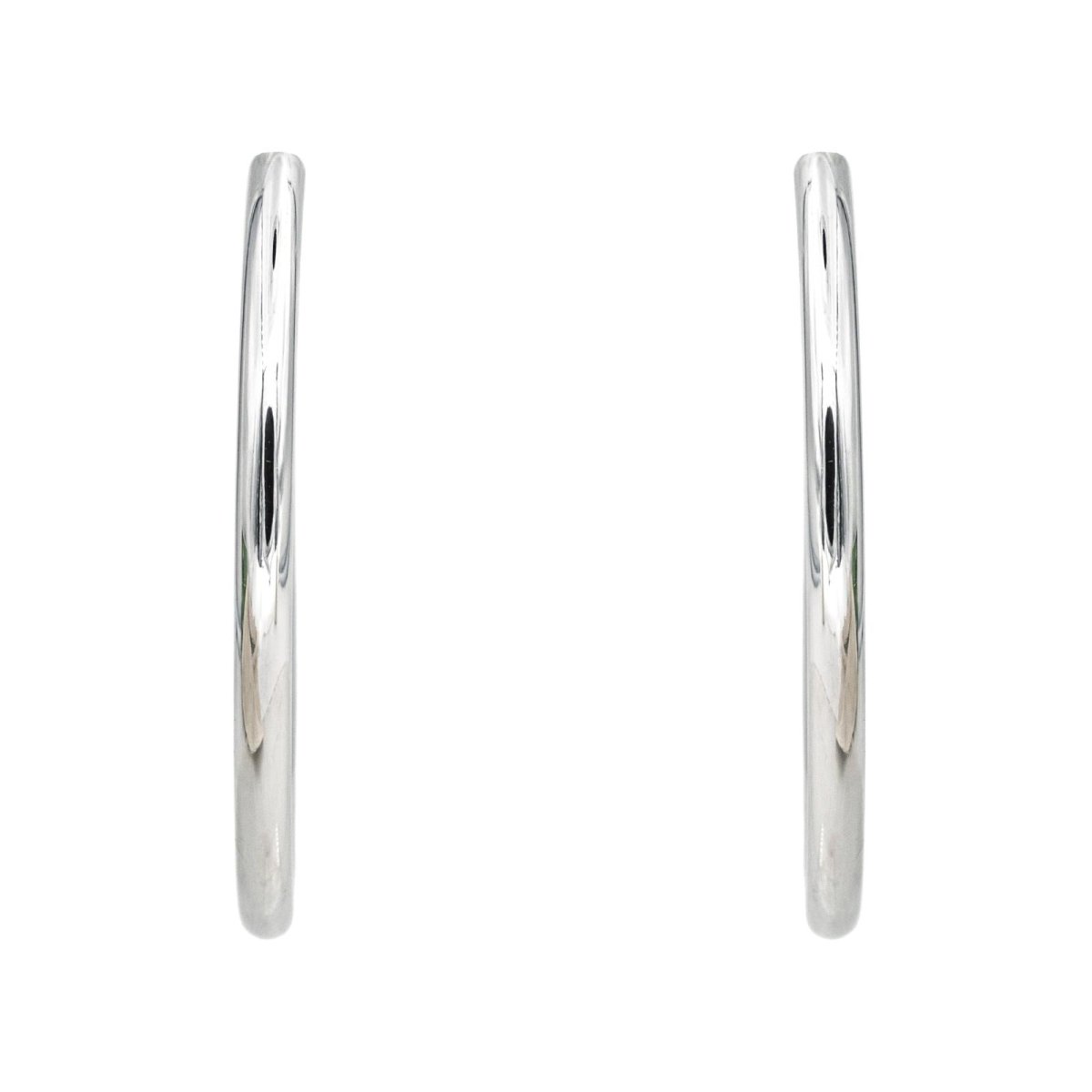 Boucles d'oreilles Créoles en or blanc - Castafiore