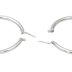 Boucles d'oreilles Créoles en or blanc - Castafiore