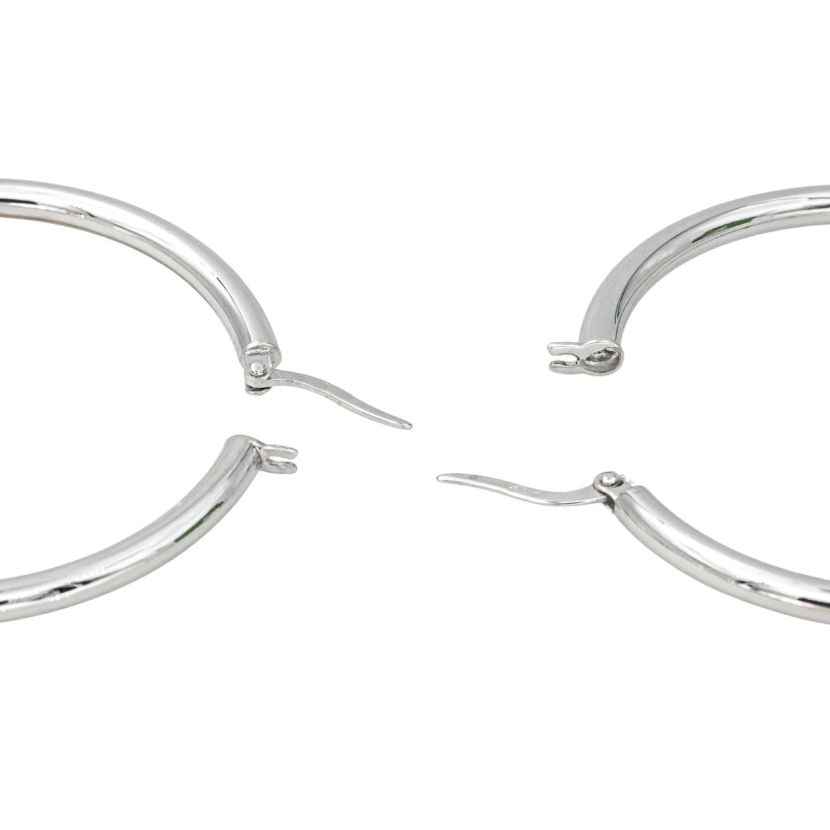 Boucles d'oreilles Créoles en or blanc - Castafiore