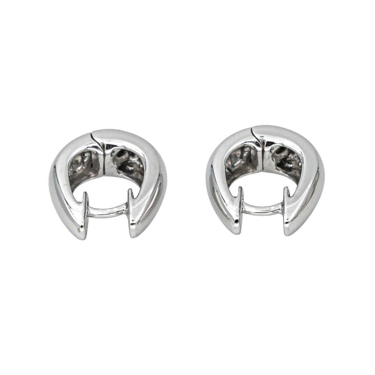 Boucles d'oreilles Créoles en or blanc - Castafiore