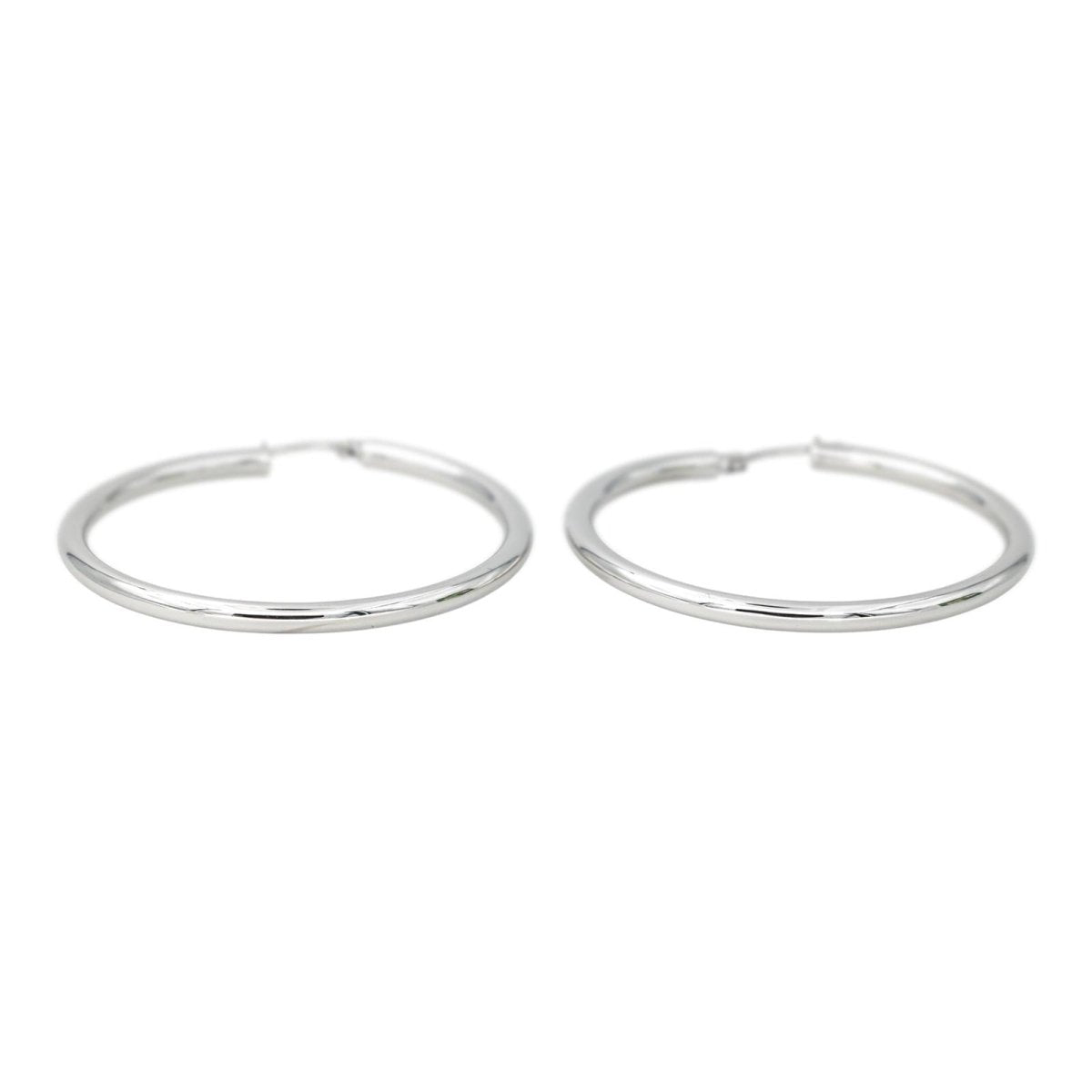 Boucles d'oreilles Créoles en or blanc - Castafiore