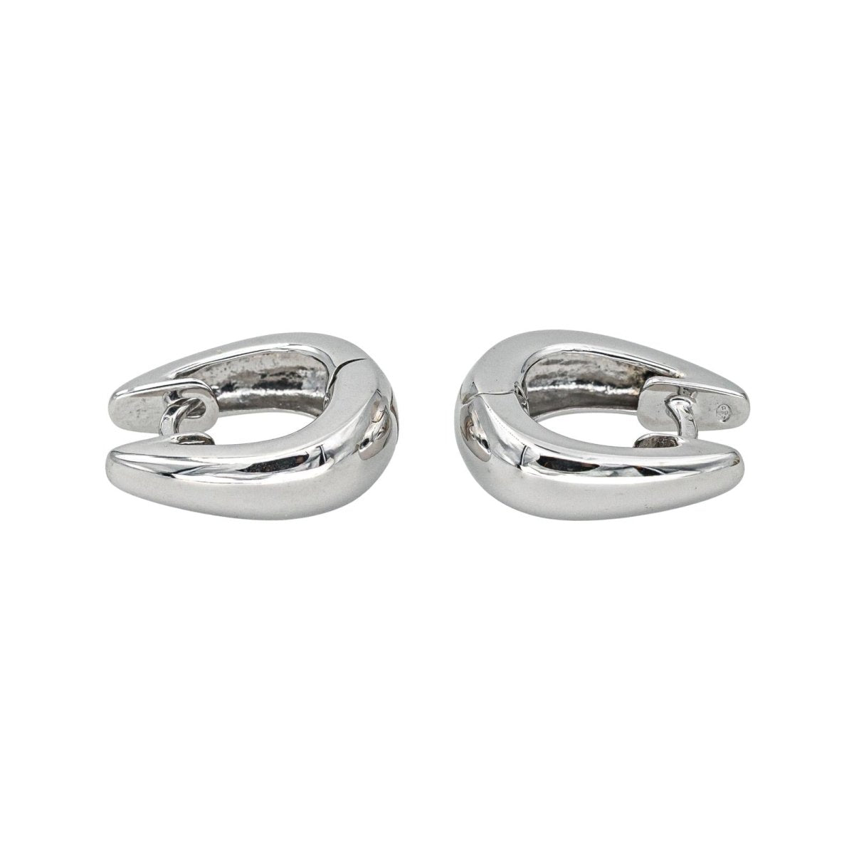 Boucles d'oreilles Créoles en or blanc - Castafiore
