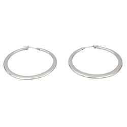 Boucles d'oreilles Créoles en or blanc - Castafiore