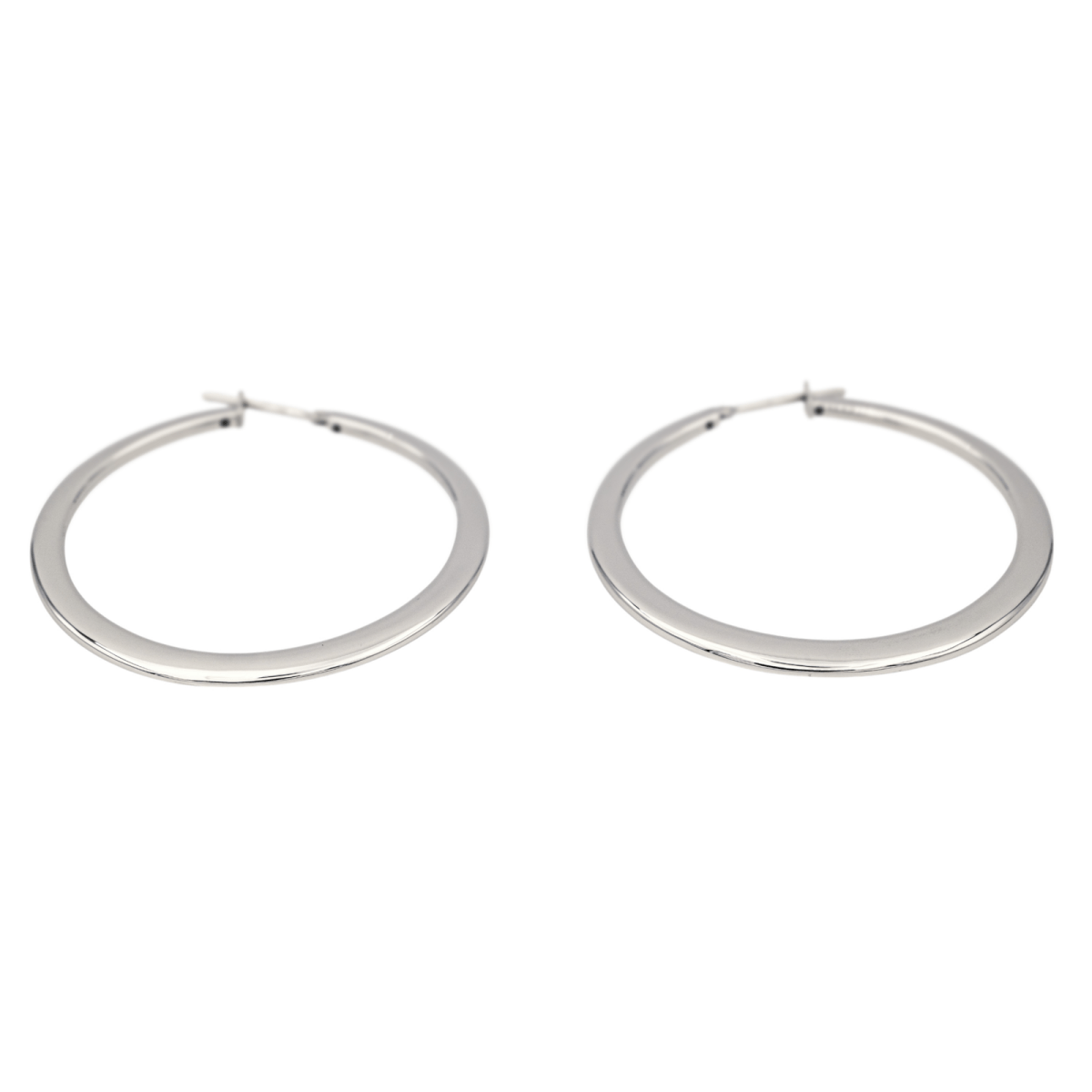 Boucles d'oreilles Créoles en or blanc - Castafiore