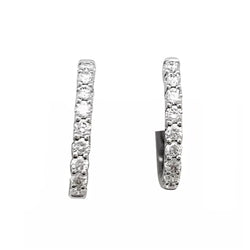 Boucles d'oreilles Créoles en or blanc et diamants - Castafiore
