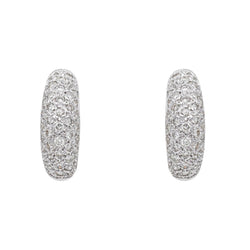 Boucles d'oreilles Créoles en or blanc et diamants - Castafiore