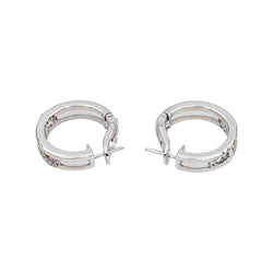 Boucles d'oreilles Créoles en or blanc et diamants - Castafiore