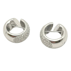 Boucles d'oreilles Créoles en or blanc et diamants - Castafiore