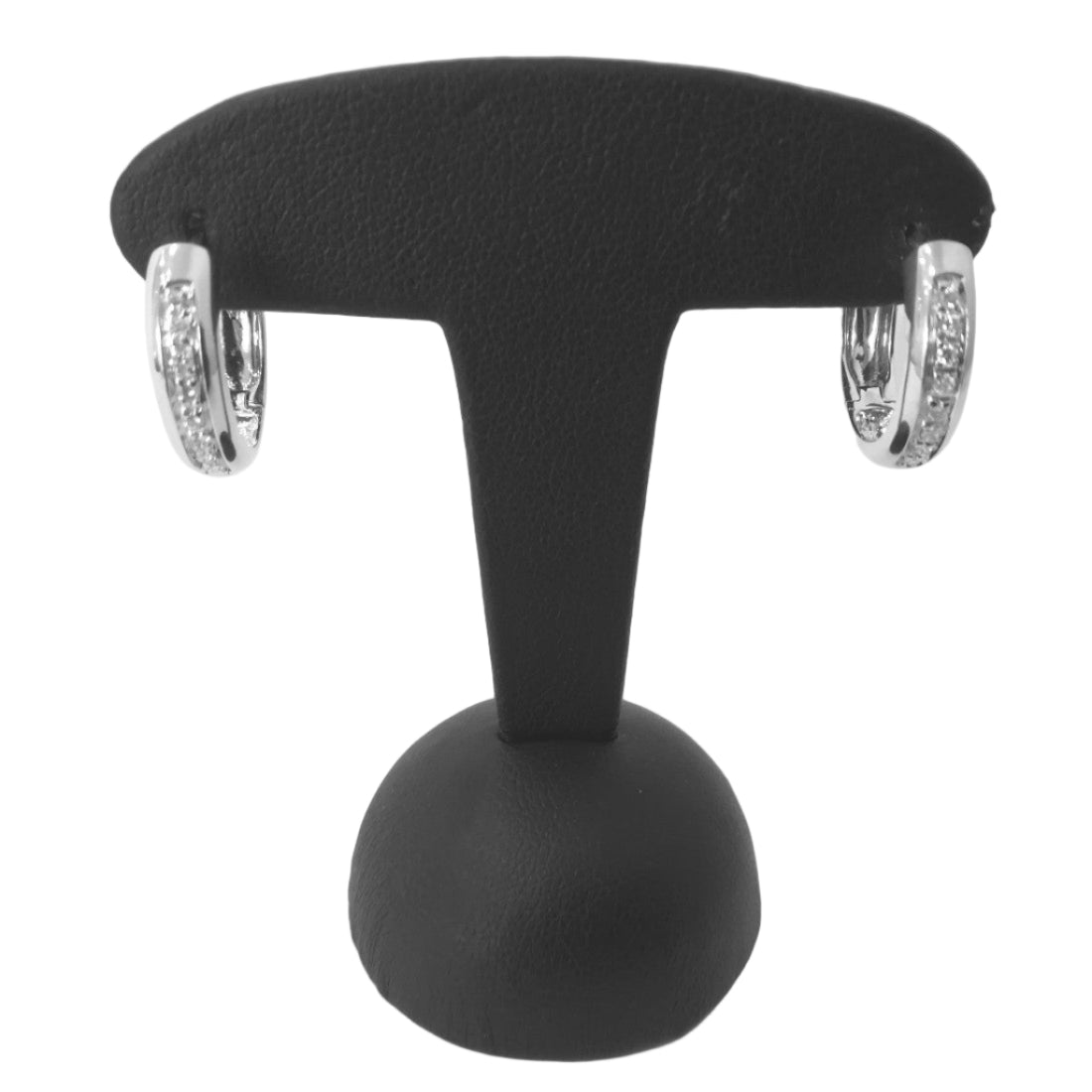 Boucles d'oreilles Créoles en or blanc et diamants - Castafiore