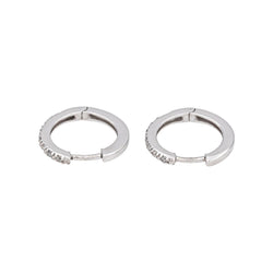 Boucles d'oreilles Créoles en or blanc et diamants - Castafiore