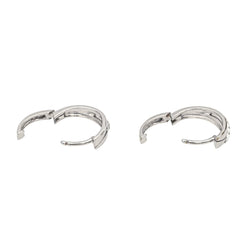Boucles d'oreilles Créoles en or blanc et diamants - Castafiore