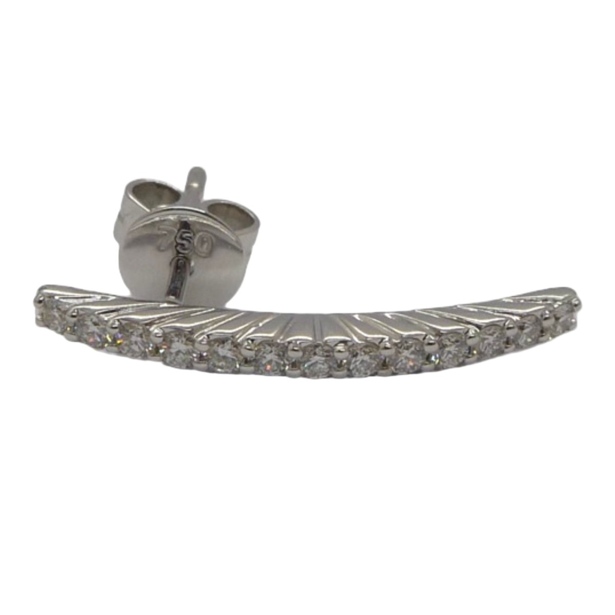 Boucles d'oreilles Créoles en or blanc et diamants - Castafiore