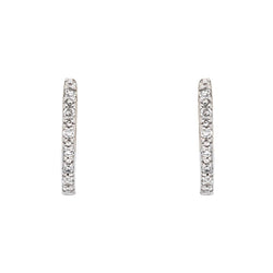Boucles d'oreilles Créoles en or blanc et diamants - Castafiore