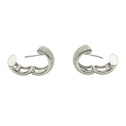 Boucles d'oreilles Créoles en or blanc et diamants - Castafiore