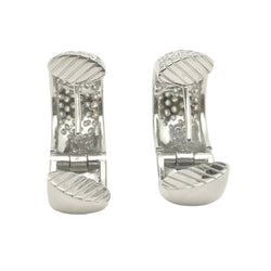 Boucles d'oreilles Créoles en or blanc et diamants - Castafiore
