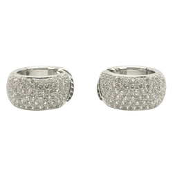 Boucles d'oreilles Créoles en or blanc et diamants - Castafiore