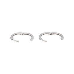 Boucles d'oreilles Créoles en or blanc et diamants - Castafiore