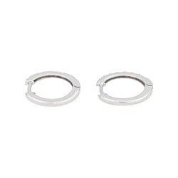 Boucles d'oreilles Créoles en or blanc et diamants - Castafiore
