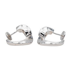 Boucles d'oreilles Créoles en or blanc et diamants - Castafiore