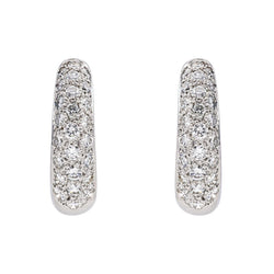 Boucles d'oreilles Créoles en or blanc et diamants - Castafiore