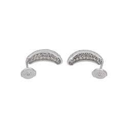 Boucles d'oreilles Créoles en or blanc et diamants - Castafiore