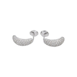 Boucles d'oreilles Créoles en or blanc et diamants - Castafiore