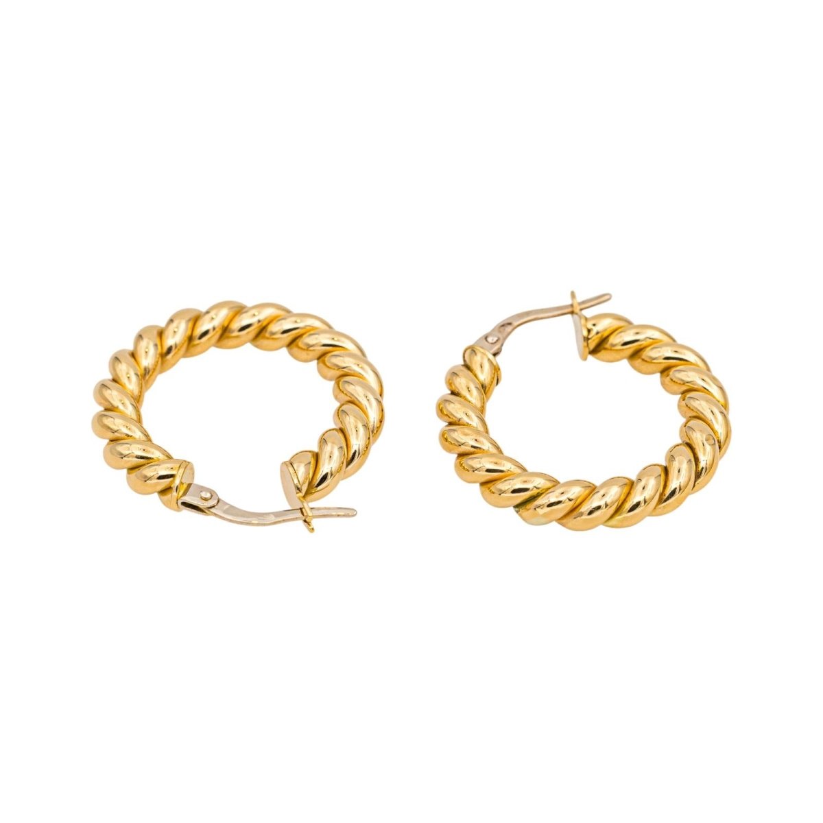 Earrings Yellow gold hoop earrings